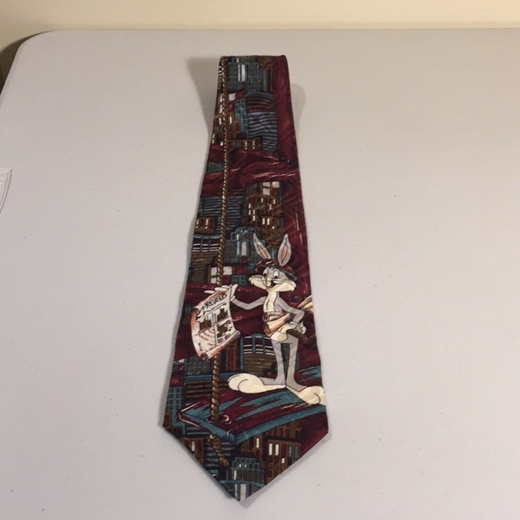 Looney Tunes Bugs Bunny Men’s 100% Silk Cartoon Neck Tie Leeds International - Picture 7 of 10